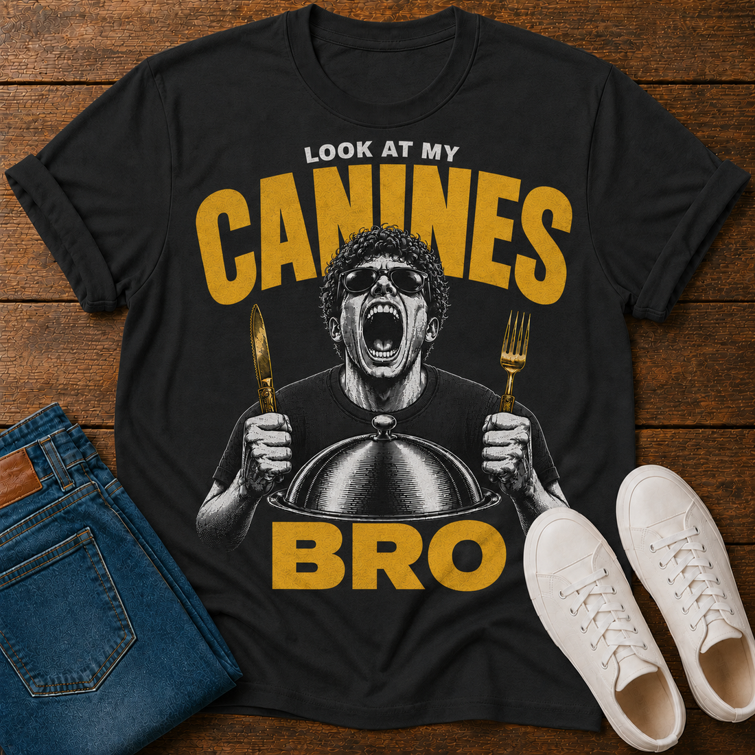 Look At My Canines Bro T-Shirt