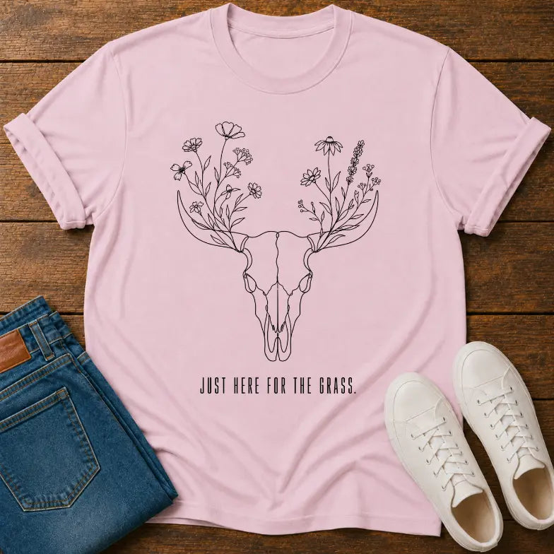 Just Here For The Grass Vegan T-Shirt