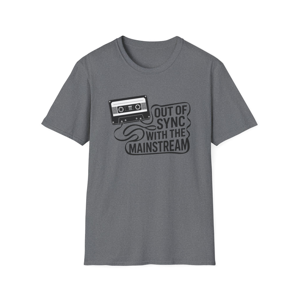 A light gray heather crewneck t-shirt with a black line art graphic of a camping scene and the text 'CALL OF THE WILD' on the front, displayed on a clean white background.