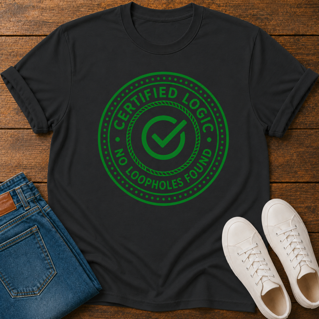 Logic Certified No Loopholes Found T-Shirt