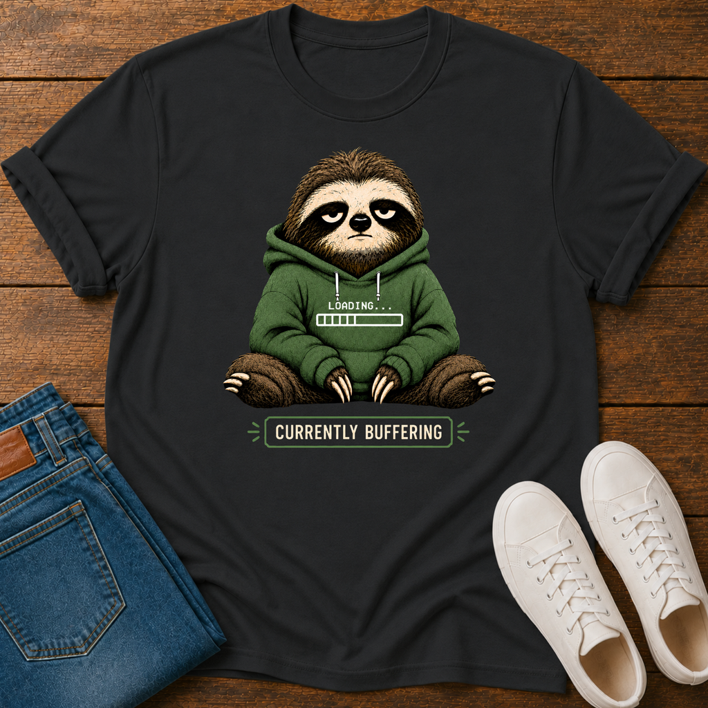 Currently Buffering Sloth T-Shirt