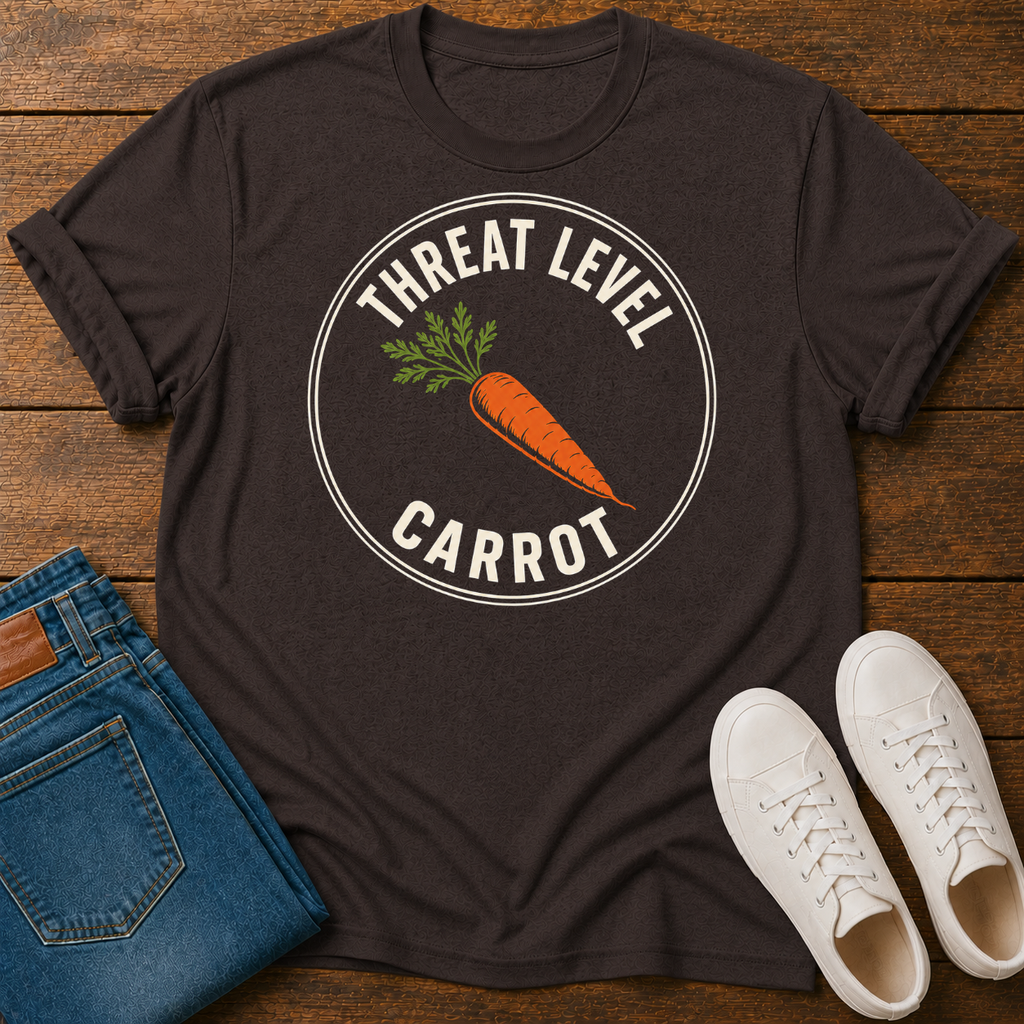 Threat Level Carrot T-Shirt May Contain Vitamins