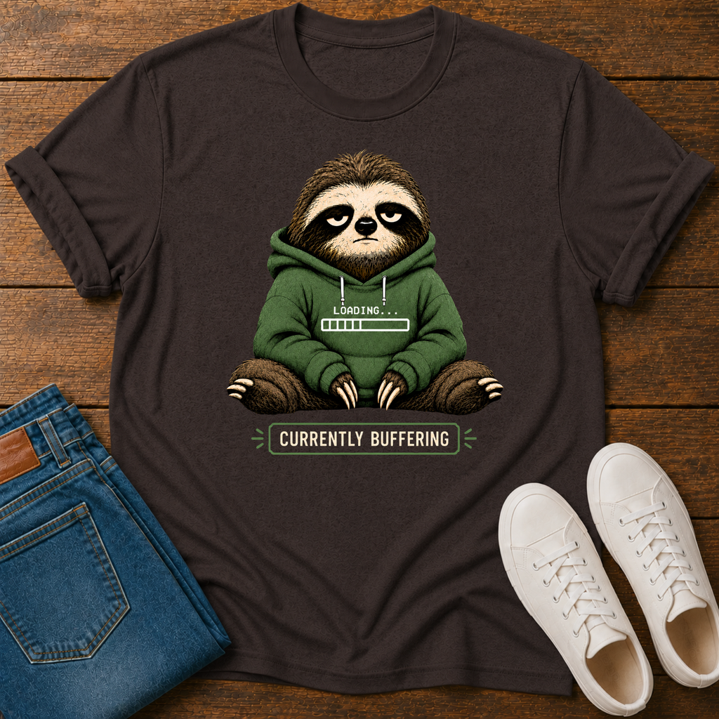 Currently Buffering Sloth T-Shirt