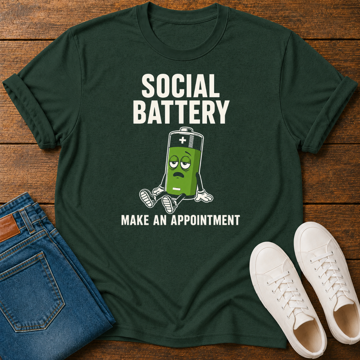 Social Battery Make An Appointment T-Shirt