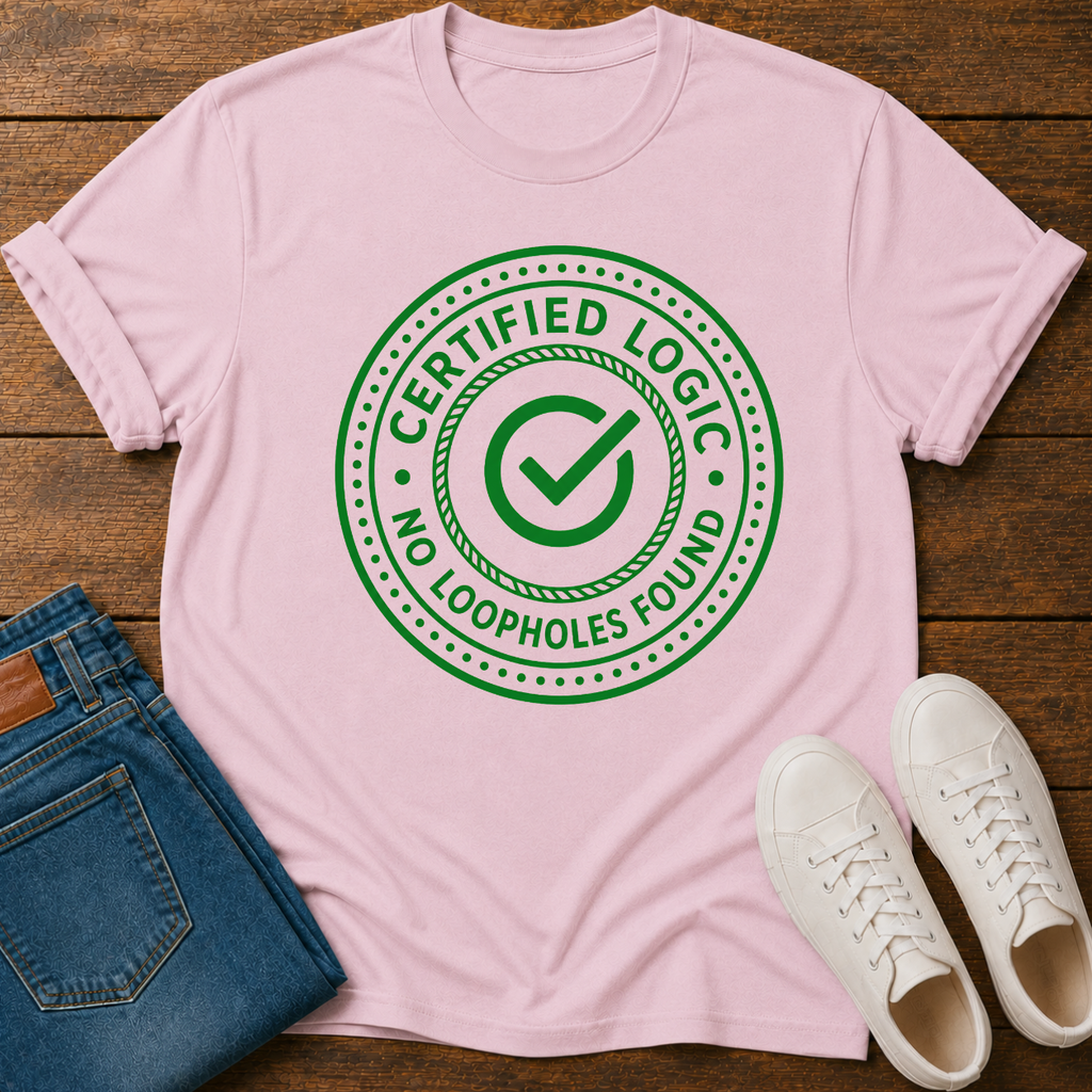 Logic Certified No Loopholes Found T-Shirt