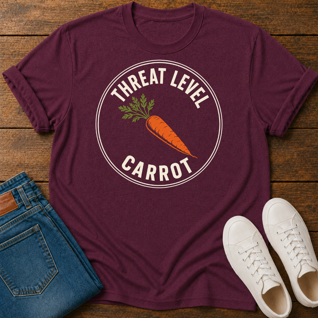 Threat Level Carrot T-Shirt May Contain Vitamins