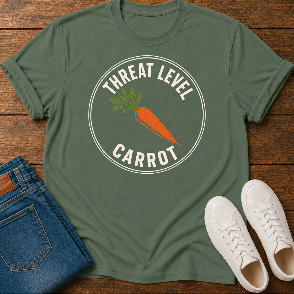 Threat Level Carrot T-Shirt May Contain Vitamins