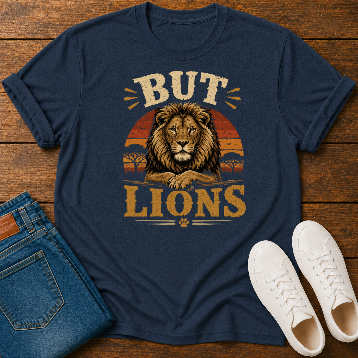 But Lions Safari Sunset T-Shirt