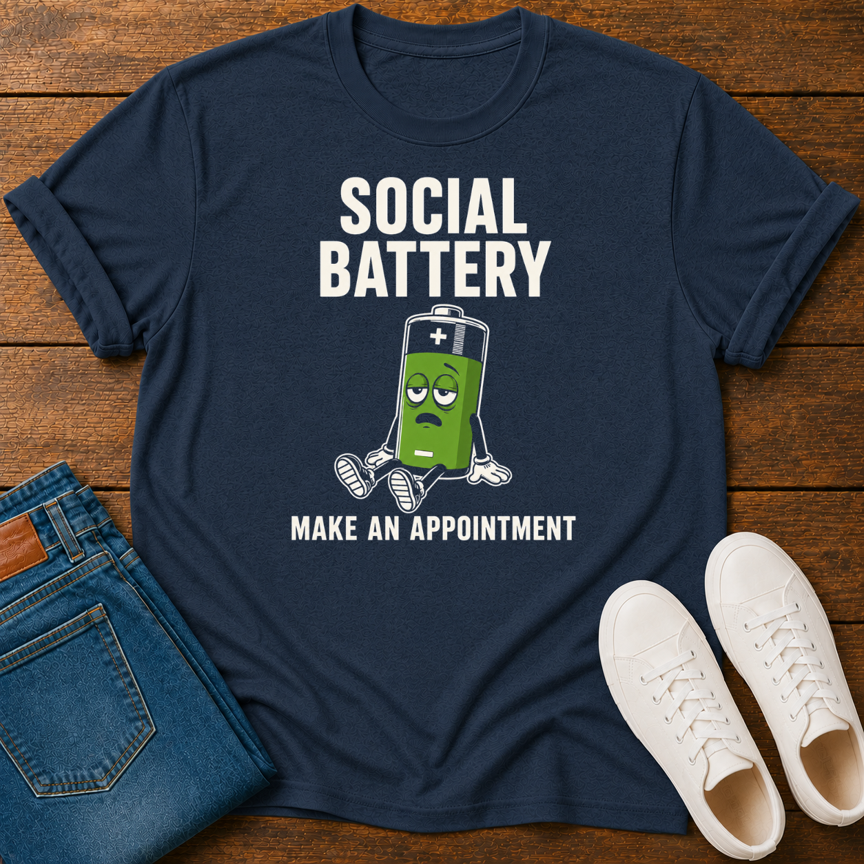 Social Battery Make An Appointment T-Shirt