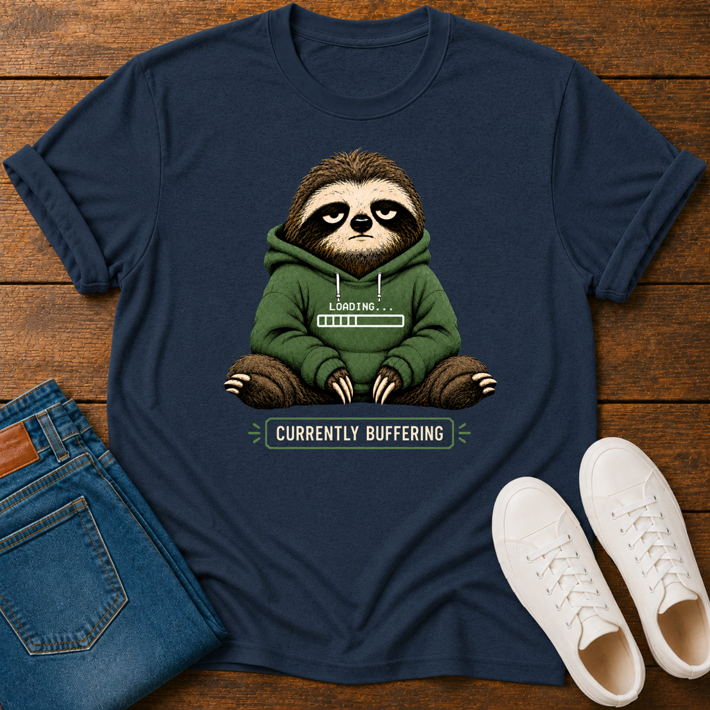 Currently Buffering Sloth T-Shirt