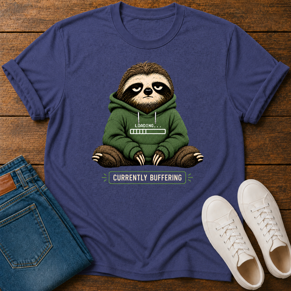 Currently Buffering Sloth T-Shirt
