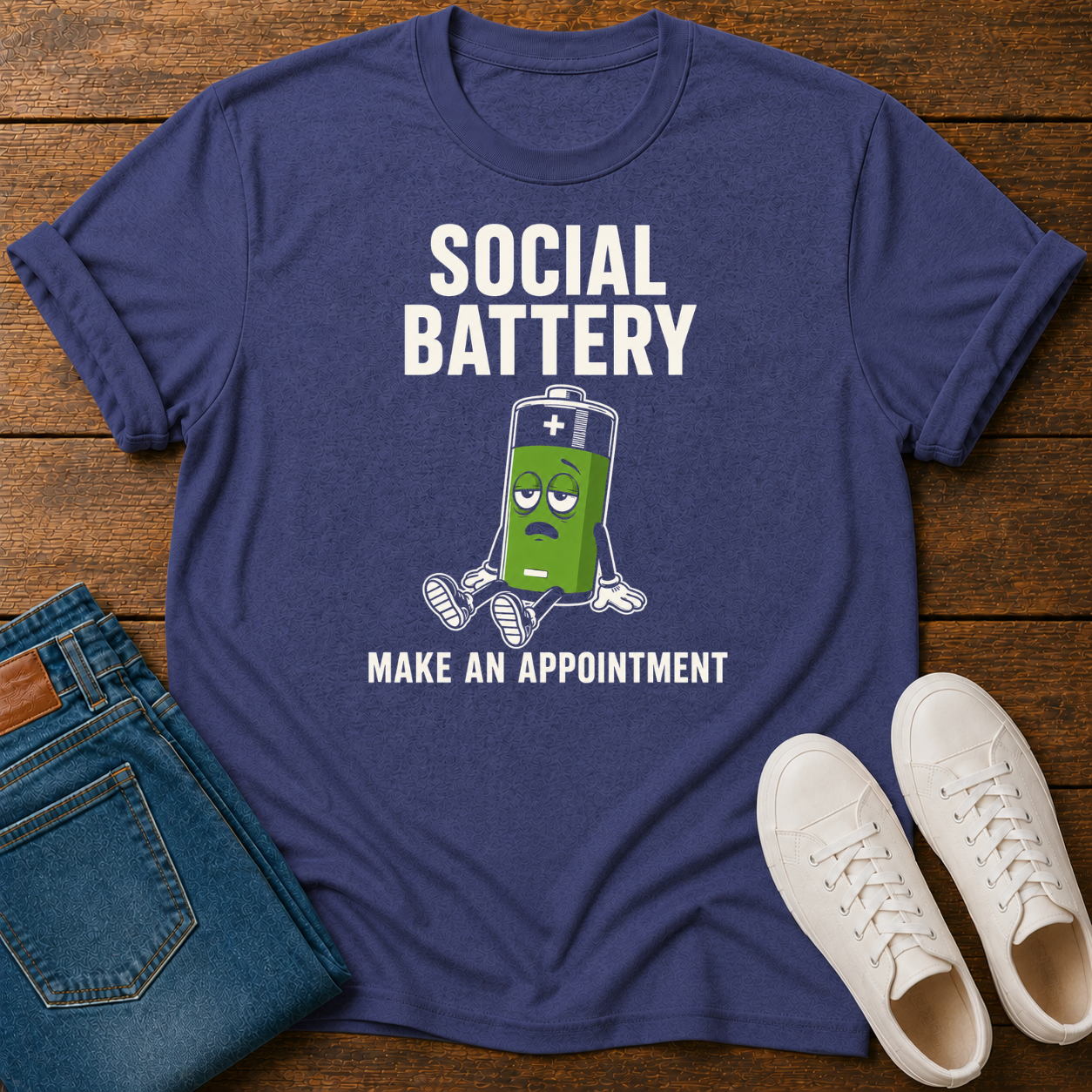 Social Battery Make An Appointment T-Shirt
