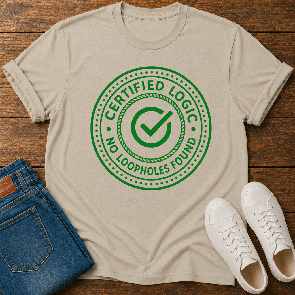 Logic Certified No Loopholes Found T-Shirt