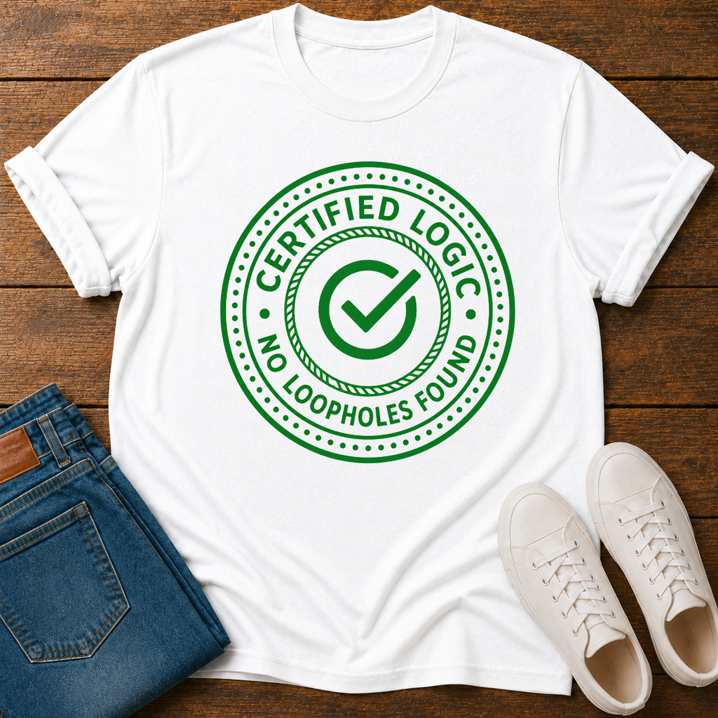 Logic Certified No Loopholes Found T-Shirt